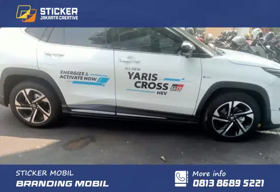 branding sticker mobil yaris cross branding sticker mobil yaris cross